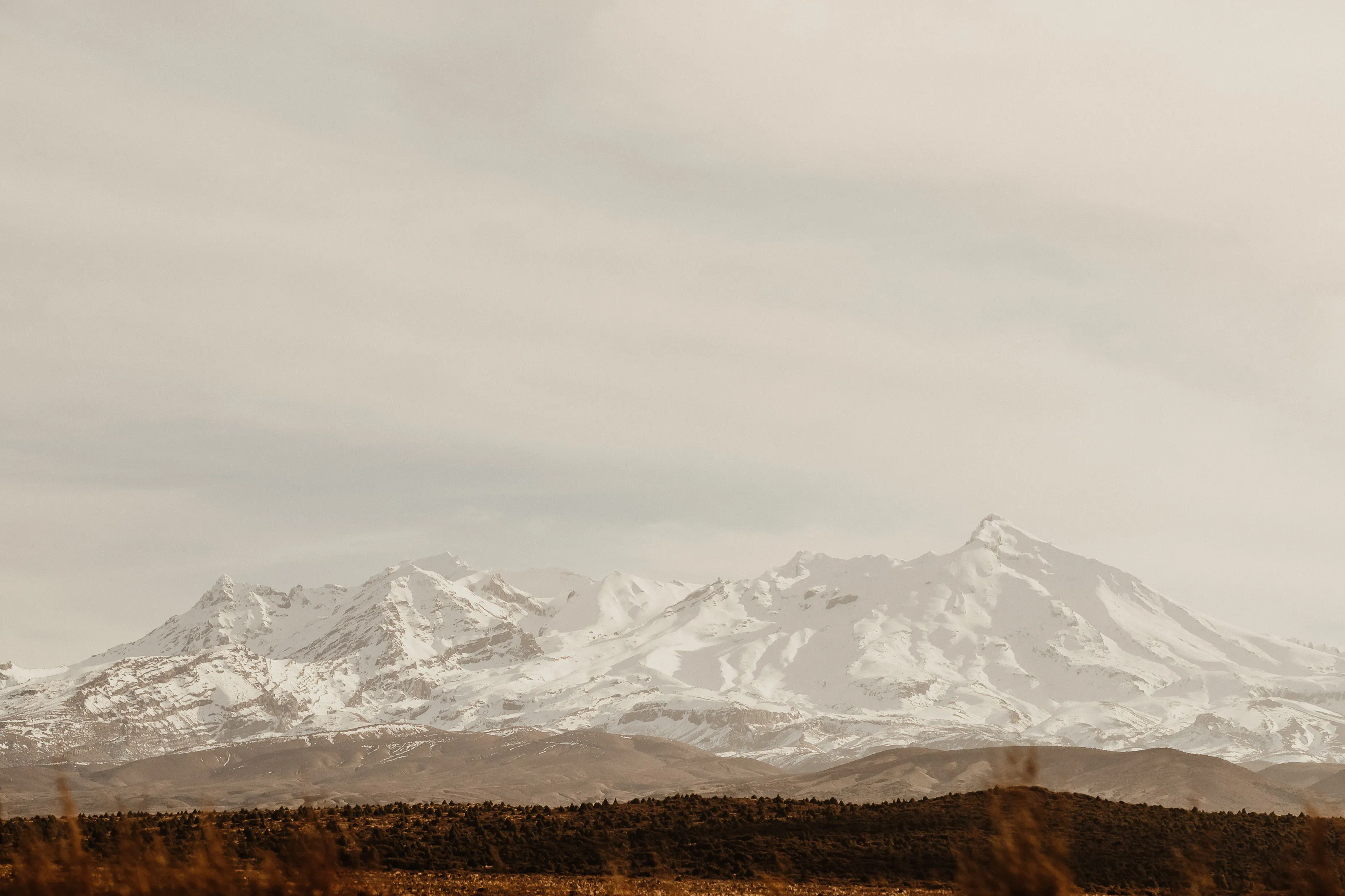 Mt Ruapehu at sunset.