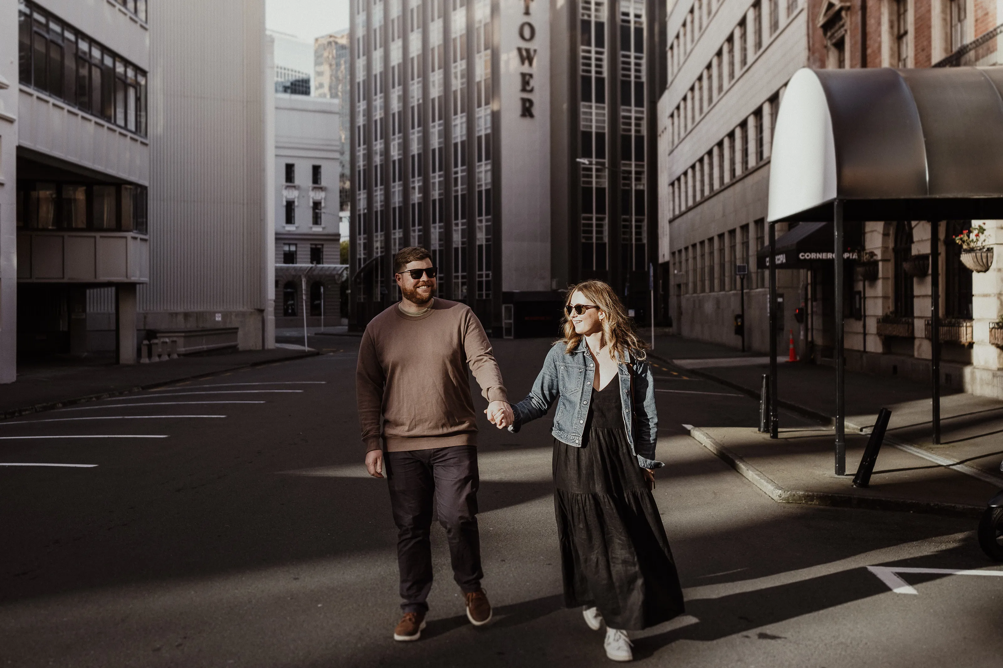 Urban style couple photoshoot in Wellington city