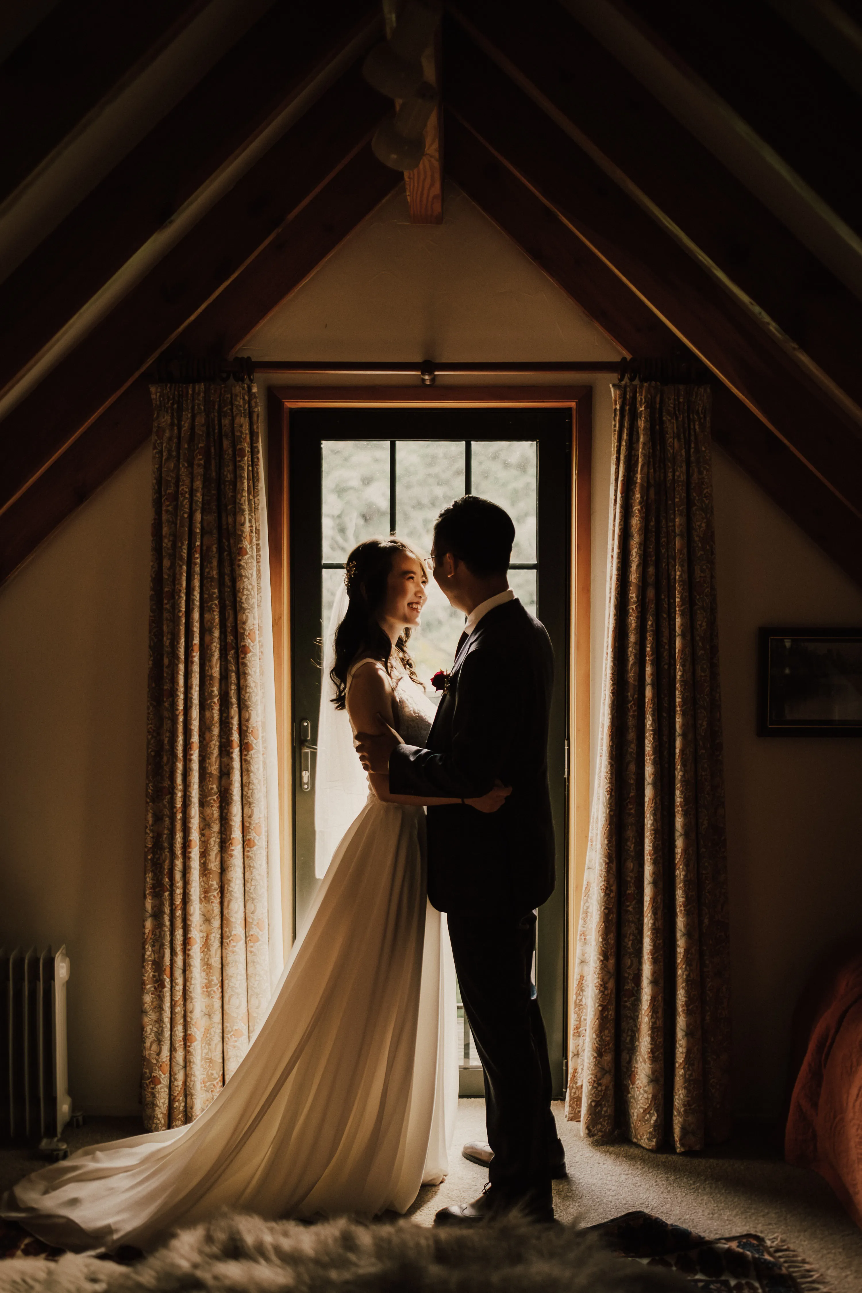 Pre-wedding photoshoot using window light