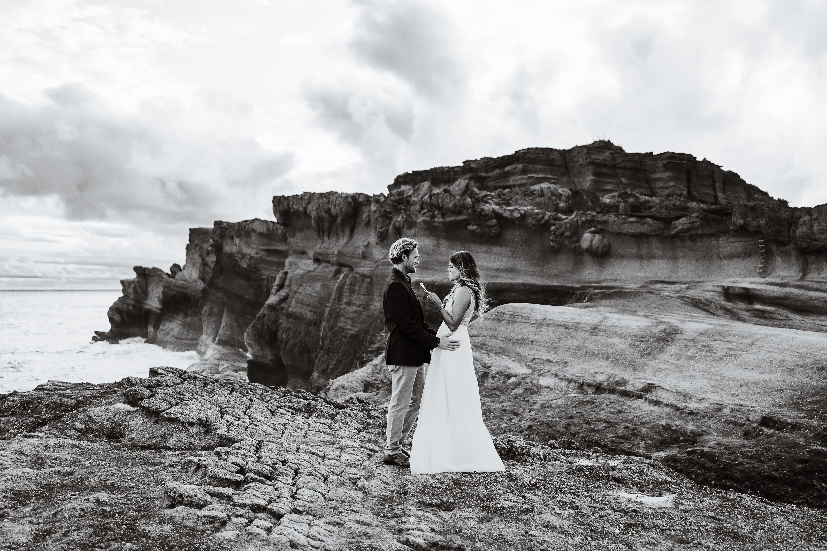 Couple photoshoot at Castle Point, Masterton