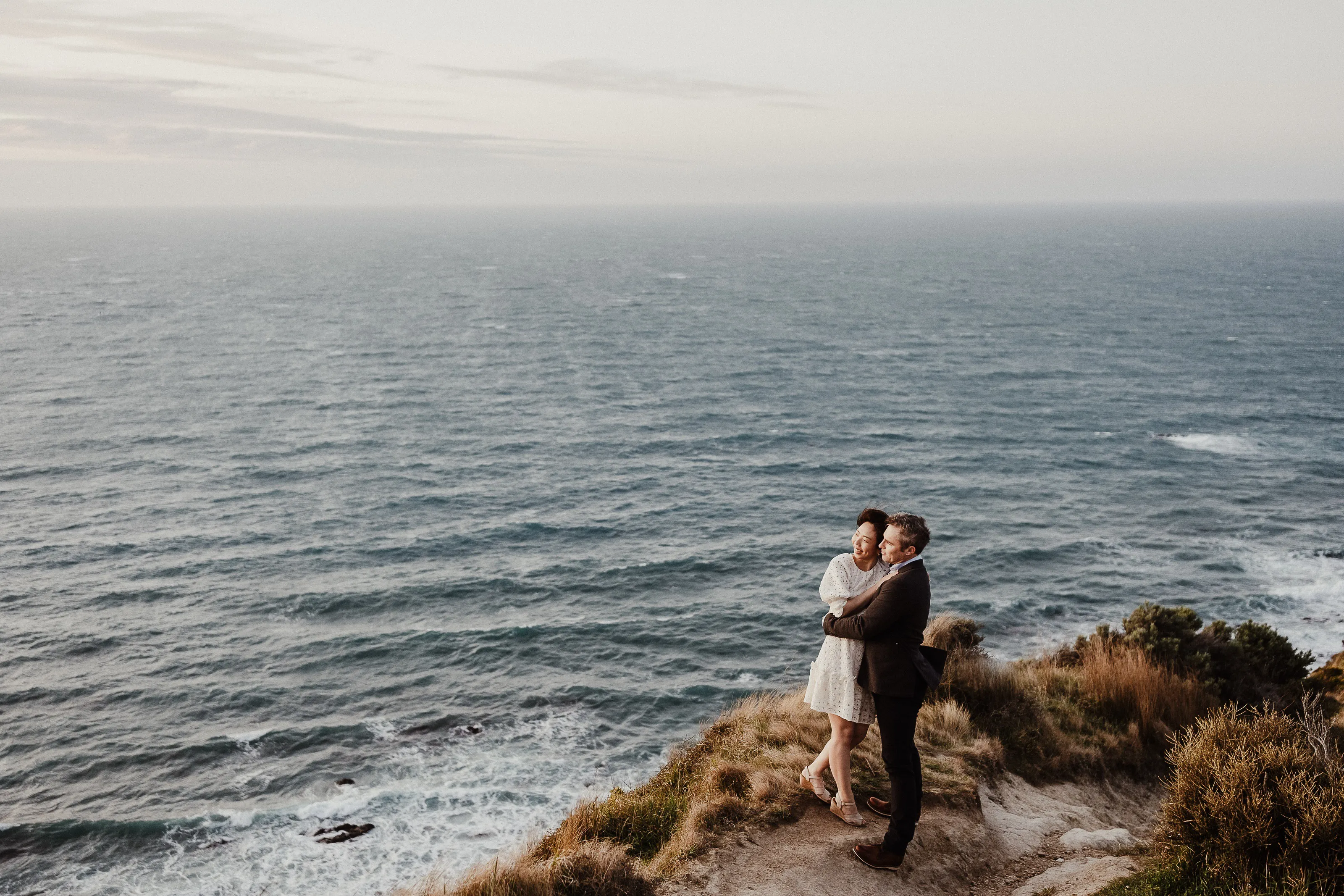 Makara beach and cliffs couple photoshoot.