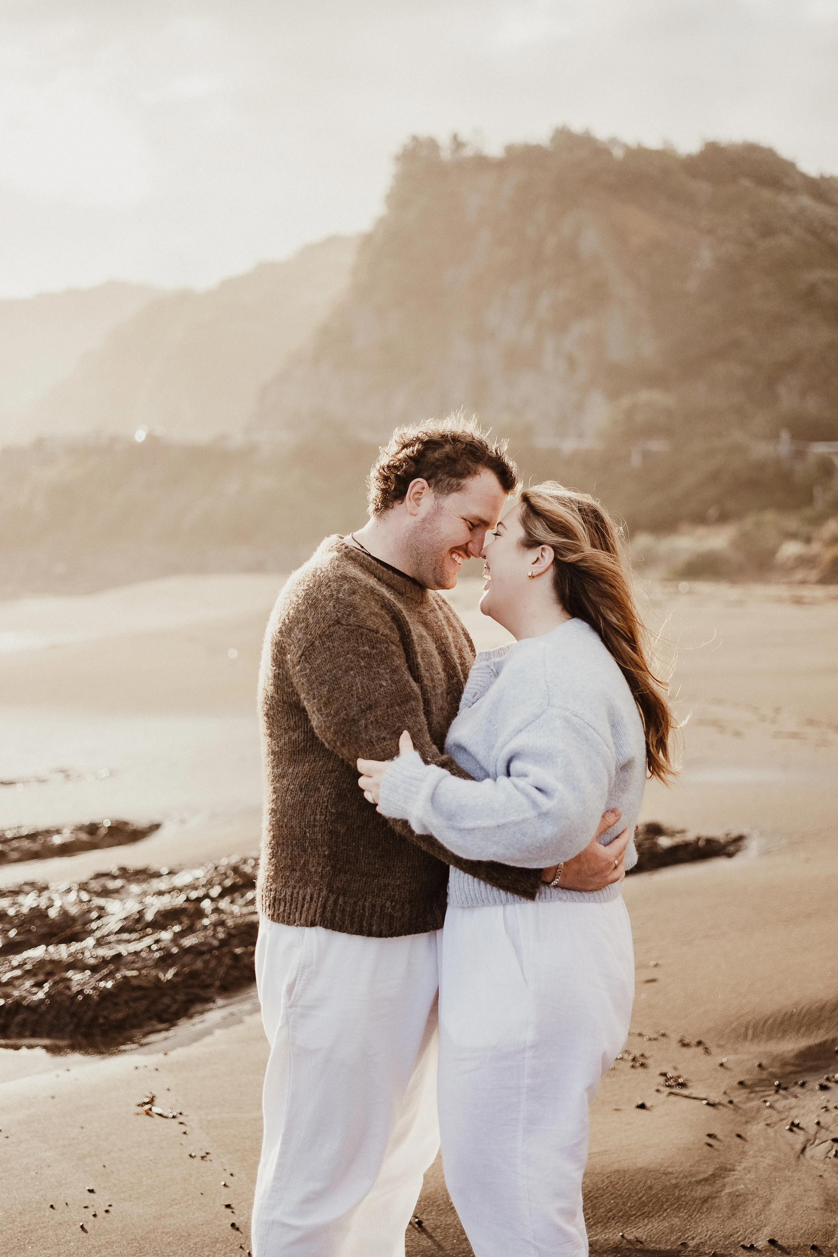 Engagement photoshoot at Princess Bay, Wellington