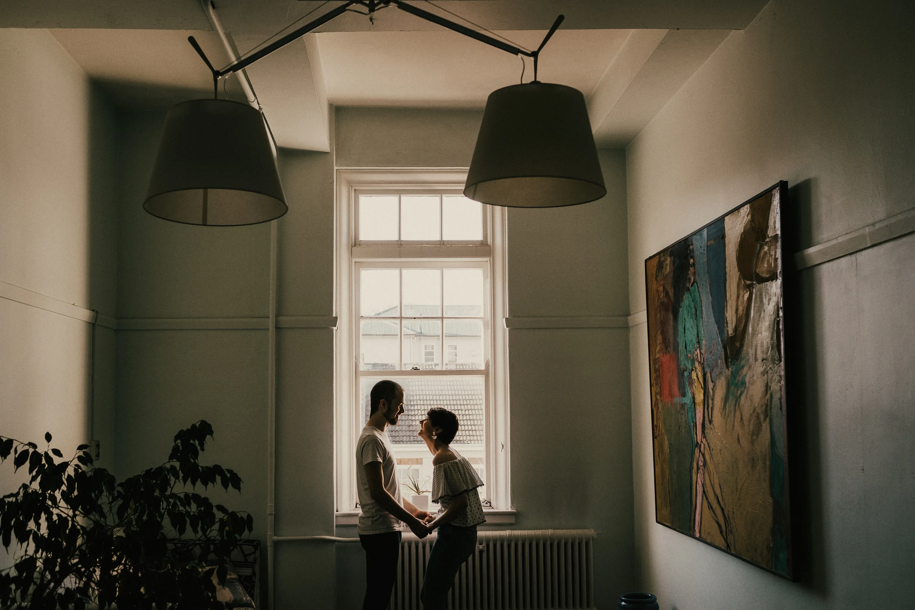 Couple photoshoot in Wellington apartment.