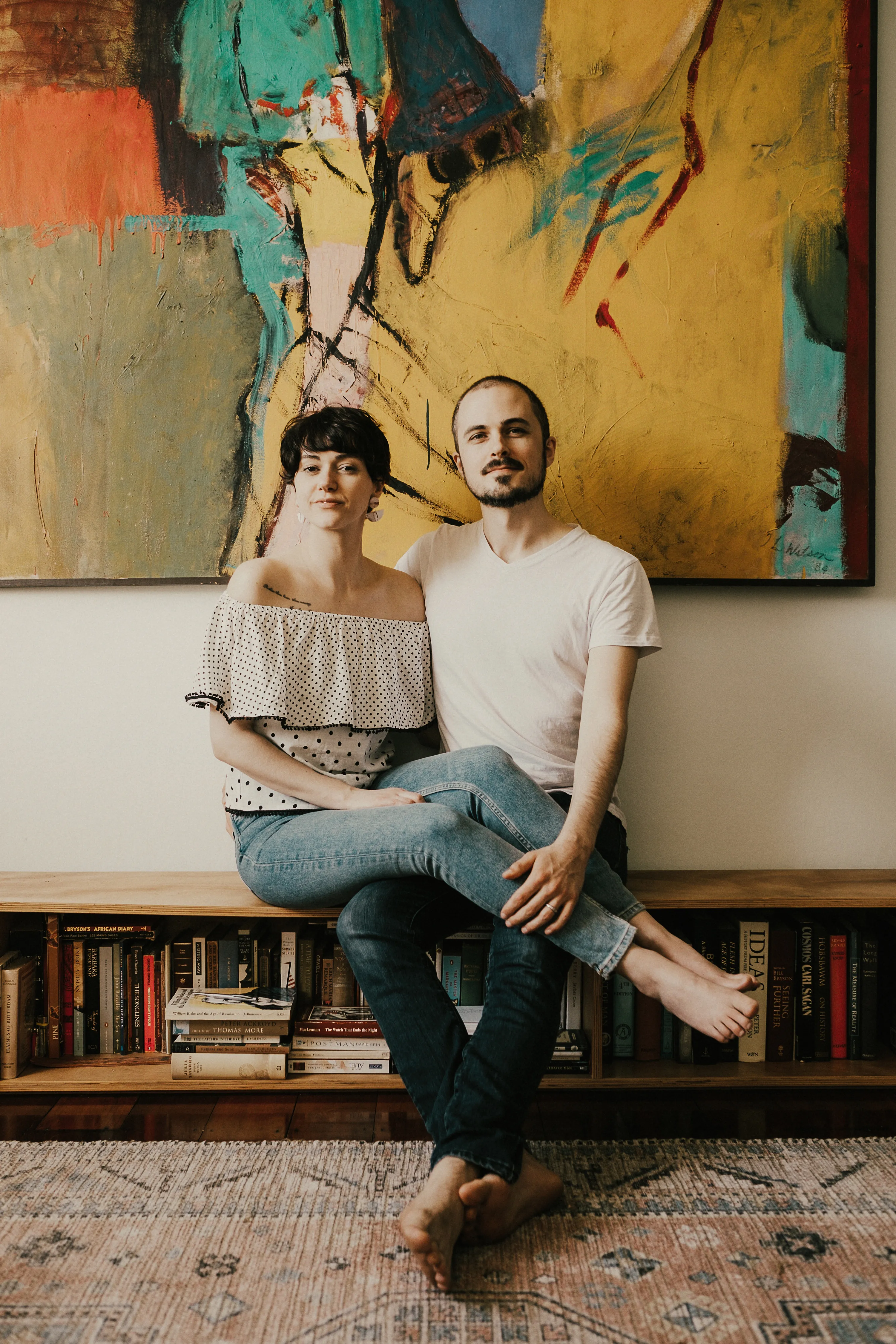Couple photoshoot in Wellington apartment.